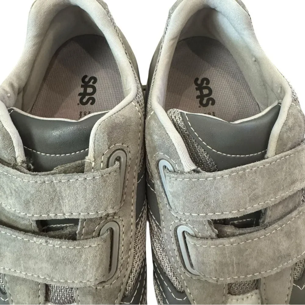 SAS JV Mesh EZ Strap Men's Gray Shoes Sneakers 9